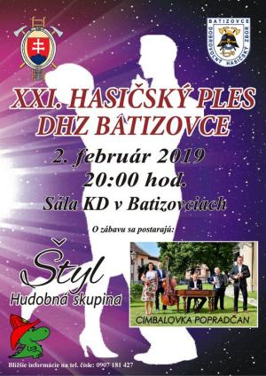 XXI. ročník - Hasičský ples DHZ Batizovce 1